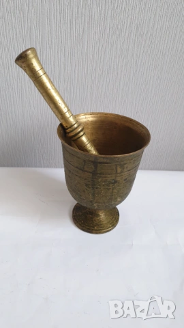 Старинно бронзово хаванче с чукало