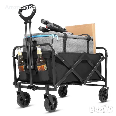 Сгъваема транспортна количка , помощна количка за багаж , плаж , къмпинг, пазаруване