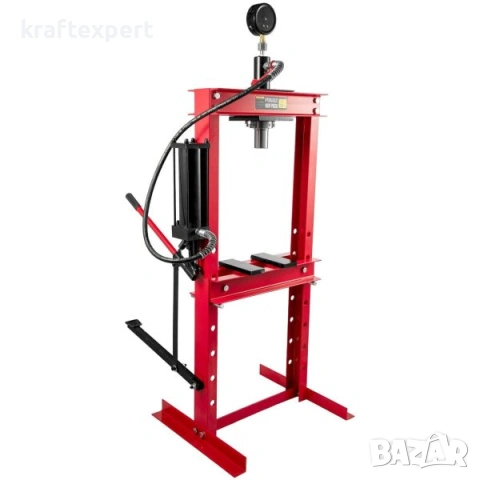 Хидравлична преса с педал 12 тона – манометър, стоманена рамка, снимка 2 - Други инструменти - 53745981