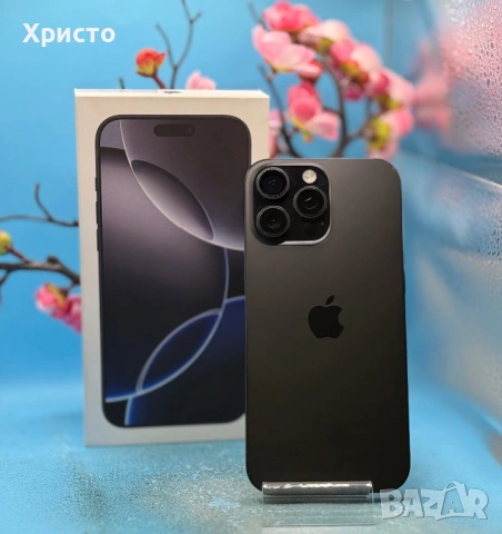 ПЕРФЕКТЕН!!! Apple iPhone 16 Pro Max, 256GB, 5G, Black Titanium + подарък оригинален адаптер, снимка 6 - Apple iPhone - 53710892