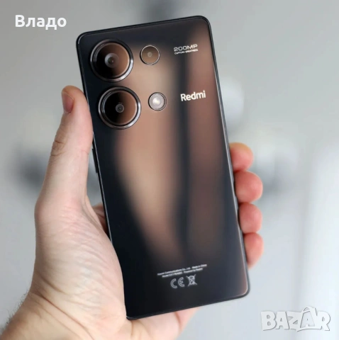 Нов смартфон Xiaomi Redmi Note 13 Pro, 8GB RAM, 256GB, Midnight Black, Android 15, снимка 2 - Xiaomi - 53307700