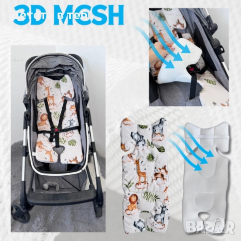 Постелка супер против изпотяване с 3д меш Африка, снимка 1