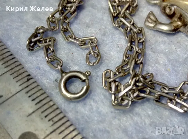 ФИГУРАЛЕН СРЕБЪРЕН ПЕНДАНТ ЖАБКА със СРЕБЪРНА ВЕРИЖКА СРЕБРО 925 РЪЧНА АРТ РАБОТА 49797, снимка 7 - Колиета, медальони, синджири - 49981838