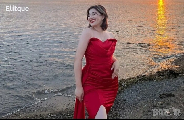 ⭐️Дълги сатенени рокли с цепка