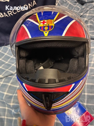 Моторна каска FC Barcelona Hebo, снимка 3 - Аксесоари и консумативи - 53778997