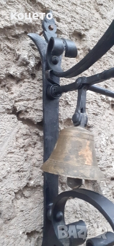 уникална камбана за порта ковано желязо, снимка 3 - Антикварни и старинни предмети - 52875925