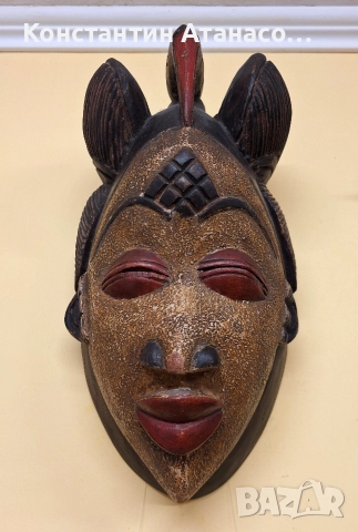 Стара дървена маска от племето Пуно, снимка 11 - Антикварни и старинни предмети - 52851012