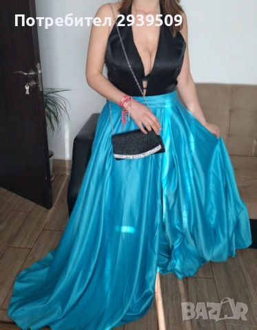 Дълга бална рокля без ръкави, снимка 2 - Рокли - 53784935