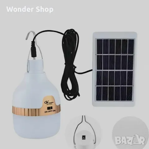 🌟 Промоция на Соларна LED крушка 8W 6400K с USB кабел 🌟, снимка 4 - Външни лампи - 46915245