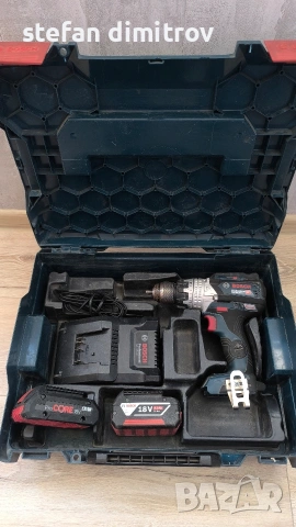 Bosch акумулаторен ударно-пробивен винтоверт gsb 18v-110 плюс 2 батерий 4Ah и зарядно , снимка 2 - Винтоверти - 53746022