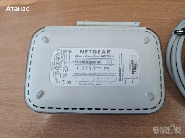 NETGEAR WGR614 v6, снимка 3 - Рутери - 53809584