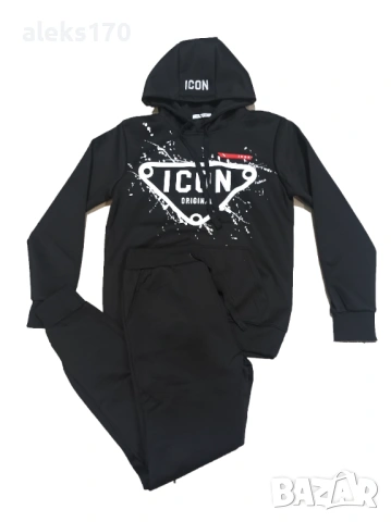 Мъжки комплект  черен, снимка 2 - Спортни дрехи, екипи - 53296014