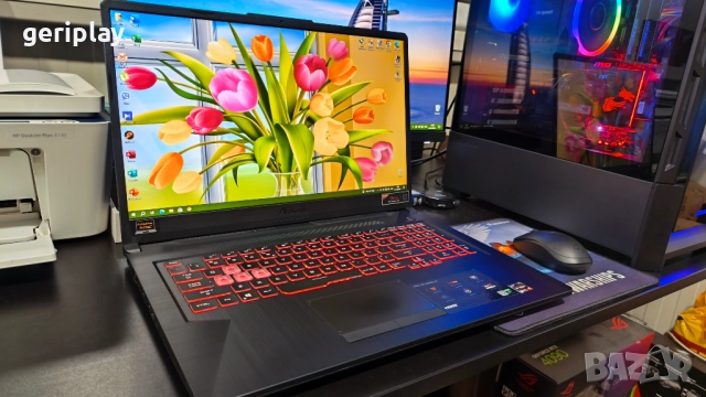 Геймърски 17.3” FullHD Лаптоп ASUS с Ryzen 9 / GTX 1660Ti / 16Gb RAM / SSD 1Tb, снимка 2 - Лаптопи за игри - 52698032