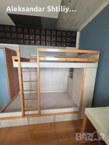 стабилно и функционално двуетажно легло, изработено от висококачествени материали: масив бук, МДФ и , снимка 3 - Спални и легла - 54199649