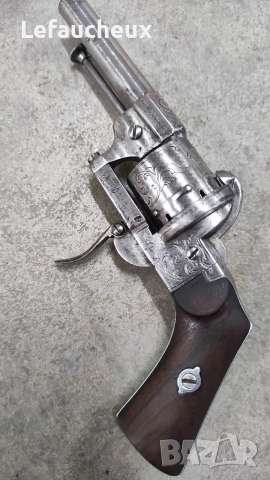 Антика Уникат Лефуше Револвер 7 кал., снимка 6 - Антикварни и старинни предмети - 53219284