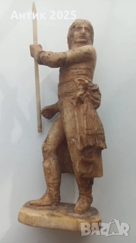Френски революционер с флаг — резбована фигурка от кост, Франция, края на XVIII век, снимка 2 - Антикварни и старинни предмети - 52841852