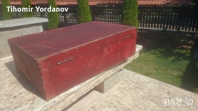 Стар дървен куфар., снимка 2 - Антикварни и старинни предмети - 51067438