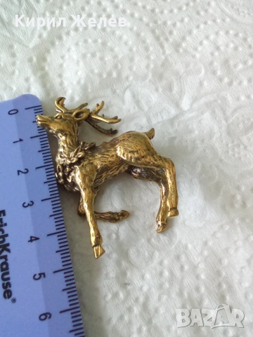 Бронзова фигурка на елен 45055, снимка 5 - Колекции - 54177613