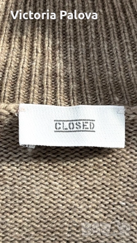 Премиум пуловер с половин яка CLOSED с кашмир, снимка 8 - Блузи с дълъг ръкав и пуловери - 53713477
