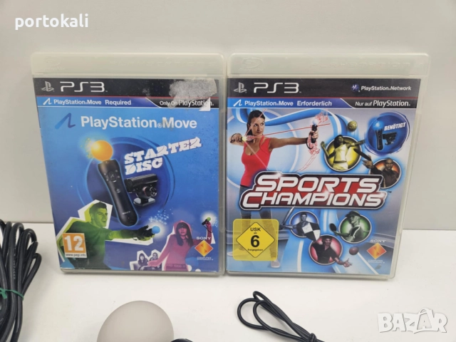 +Гаранция! PS3 Playstation 3 Motion Move Controller джойстик контролер + камера и игри, снимка 3 - Аксесоари - 52533481