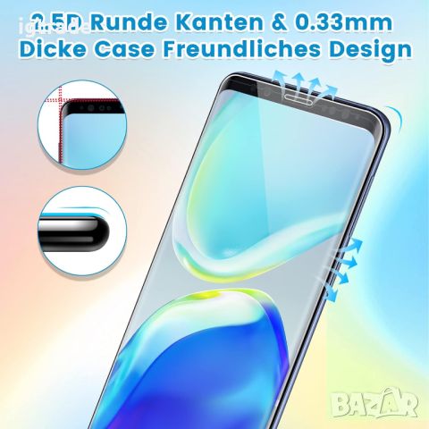2бр. Samsung Galaxy S9 стъклен протектор, снимка 3 - Фолия, протектори - 45798014