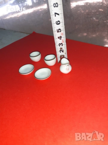 Порцеланов сет миниатюри - порцелан миниатюра златен кант, снимка 5 - Антикварни и старинни предмети - 53422510