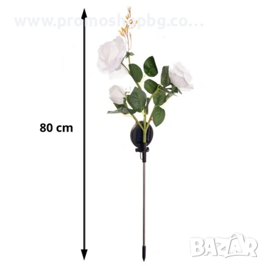 Соларна градинска лампа "Роза", LED, снимка 2 - Други - 53972052