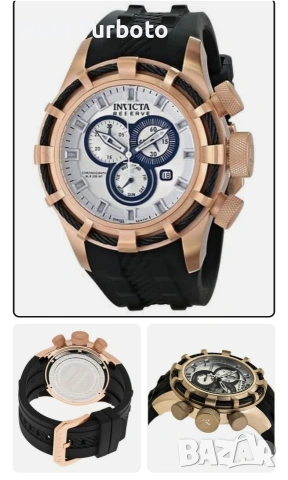 Invicta bolt reserve,18k златно покритие!, снимка 12 - Мъжки - 53520662