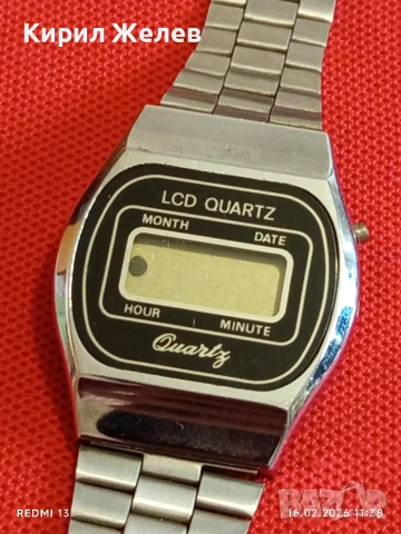 Винтидж електтронен часовник ретро модел рядък за КОЛЕКЦИОНЕРИ 51865, снимка 6 - Антикварни и старинни предмети - 53492725