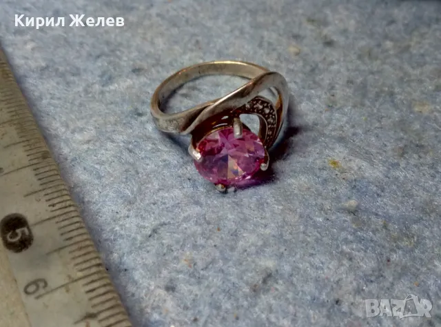 РАЗКОШЕН АЖУРЕН СКЪПОЦЕНЕН СРЕБЪРЕН ПРЪСТЕН СРЕБРО 925 с ЮВЕЛИРНО ФАСЕТИРАН АМЕТИСТ и ЦИРКОНИ 47517, снимка 7 - Пръстени - 49248041