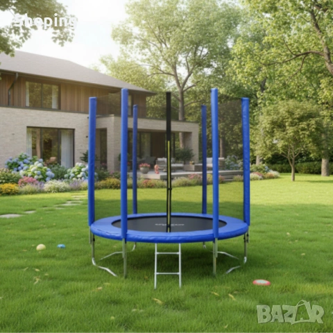 Батут с външна мрежа Jump 6ft - безопасно забавление и тренировка, снимка 8 - Други - 53575329