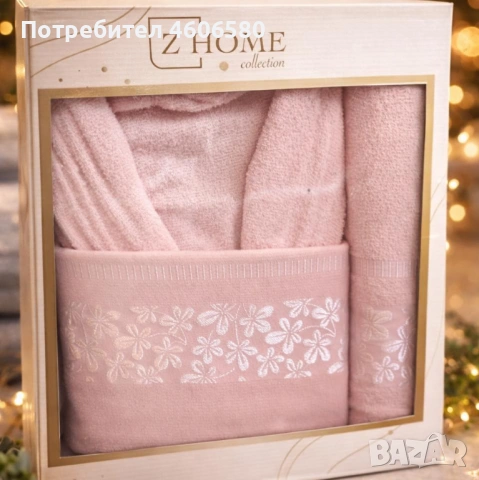 ✨ Луксозен комплект халат с кърпи – Z HOME collection ✨ Подарете си комфорт и стил у дома или избере, снимка 4 - Други - 53500797
