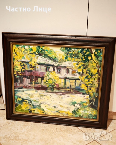 Прекрасна Картина "Трявна" на Известния Художник Калин Ангелов 