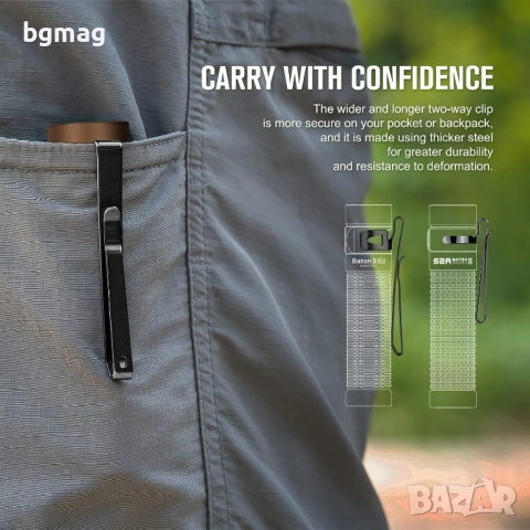 Olight Baton 3 Pro-LED фенер,1500 лумена,Desert Tan, снимка 5 - Къмпинг осветление - 52124699