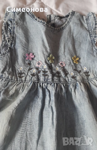 Дънкова рокля размер 86, 18 месеца, снимка 7 - Бебешки рокли - 53400276
