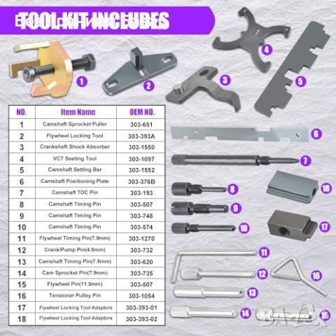 Нов Комплект инструменти Ford Volvo Mazda - камшафт и маховик 1.4-2.0 Di EcoBoost, снимка 2 - Други инструменти - 45503435