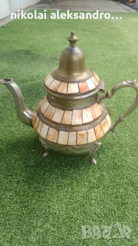 сребърен чайник Африка , снимка 1 - Антикварни и старинни предмети - 45918419