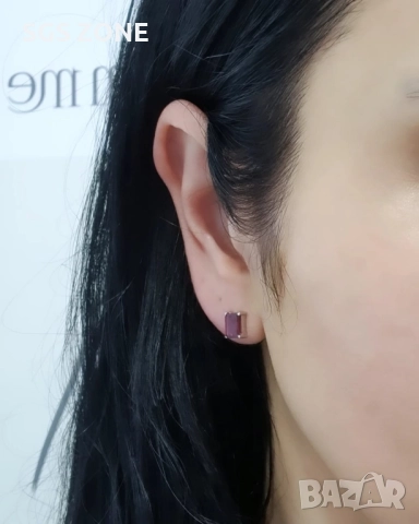 Сребърни обеци с топаз, гранат, аметист, перидот, цитрин и други естествени камъни, снимка 3 - Обеци - 52277792