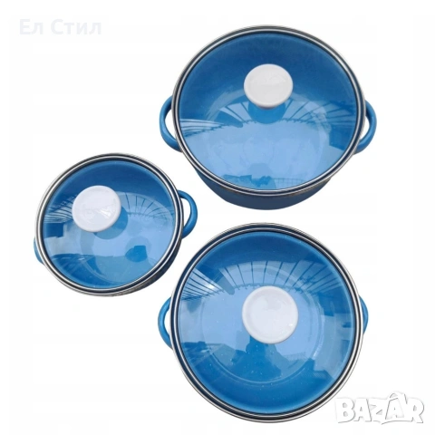 Комплект от 3 тенджери - 16см, 18см, 20см, снимка 8 - Прибори за хранене, готвене и сервиране - 53356428