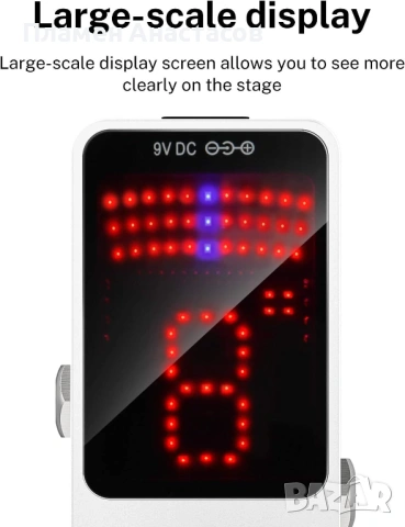 Donner DT Deluxe Guitar Tuner – хроматичен педал тунер за китара и бас, снимка 3 - Китари - 53871010
