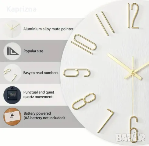 Уникален голям стенен часовник, снимка 7 - Стенни часовници - 50231893