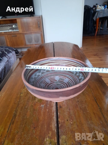 Стара керамична паница #18, снимка 3 - Други ценни предмети - 53342677