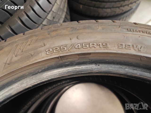 4бр.летни гуми 225/45/19 Dunlop, снимка 4 - Гуми и джанти - 45810277