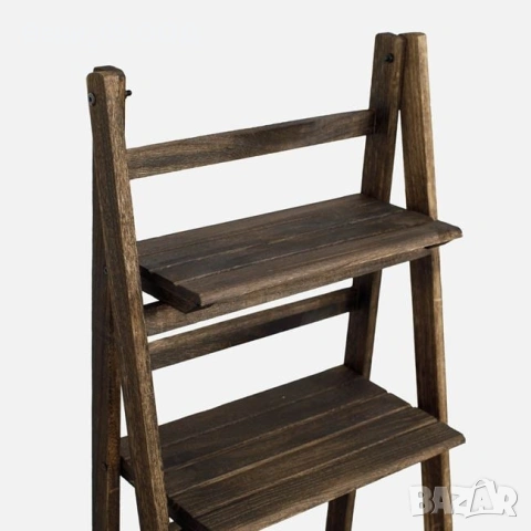 Висок дървен цветарник , снимка 3 - Декорация за дома - 53884914