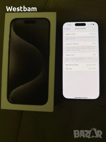 Iphone 15 pro 128gb без забележки , снимка 3 - Apple iPhone - 51713348