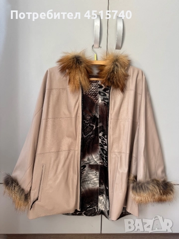 Яке от естествена телешка кожа, снимка 1