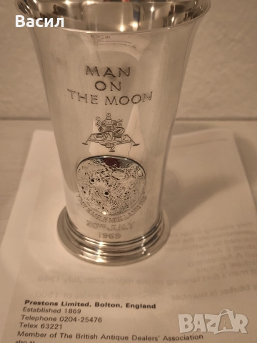 сребърна чаша NASA Apollo 11, снимка 4 - Нумизматика и бонистика - 48419618