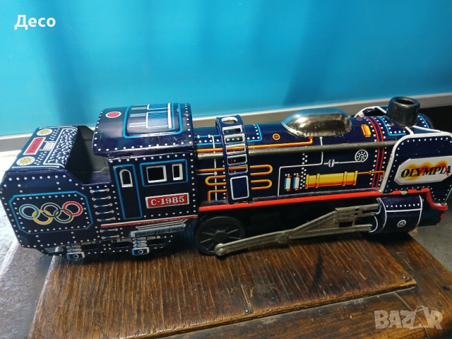 Стара Японска ламаринена играчка влак., снимка 5 - Колекции - 53658469