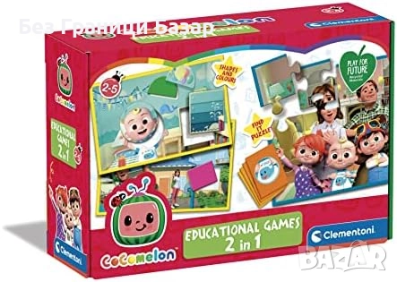 Нов детски Образователен комплект Cocomelon с пъзел и карти за учене