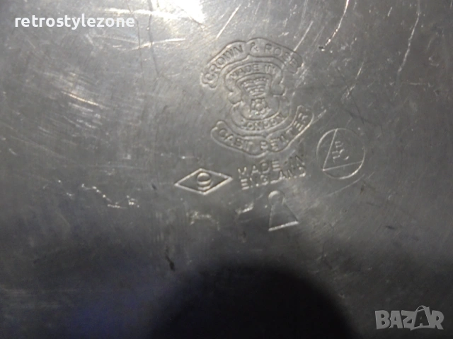 № 8512  Винтидж английски свещник CROWN & ROSE , снимка 4 - Други ценни предмети - 53586682